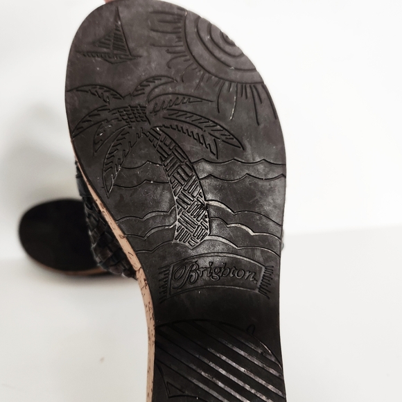 Brighton Hamlet Cork Wedge Slip On Woven Slide Sandals Size 7 - Picture 9 of 12